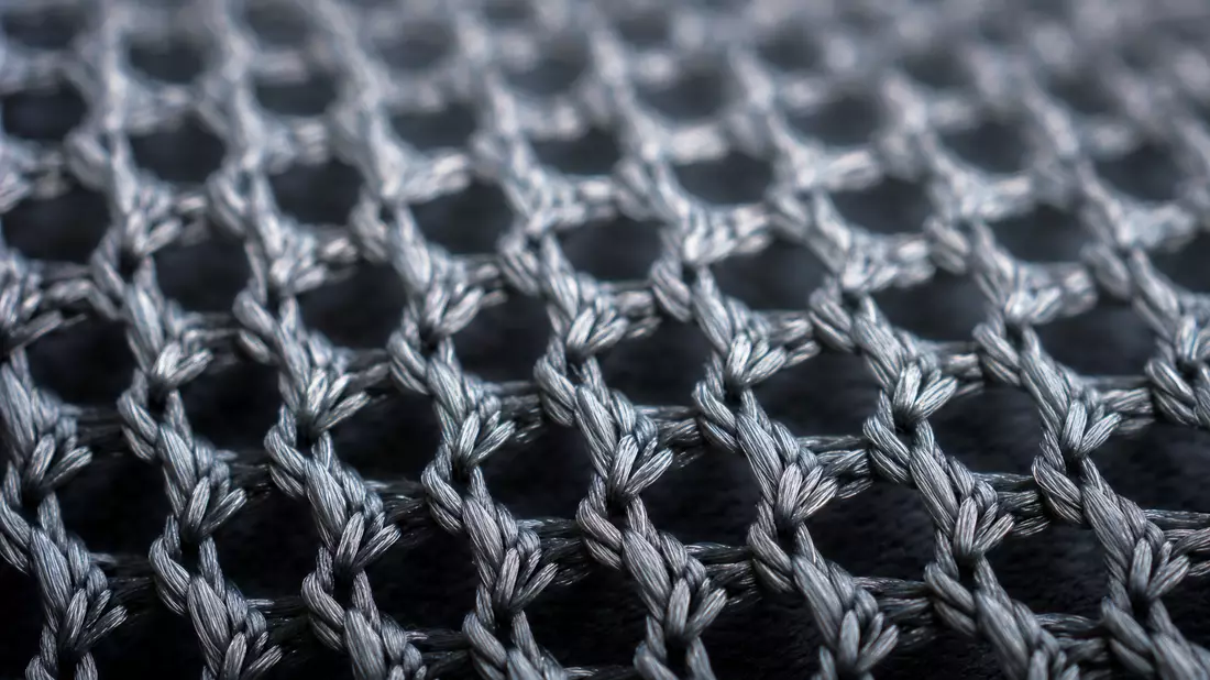 Extreme Makrofotografie Mesh-Textilgewebe Faserstruktur, Adidas AG DE000A1EWWW0