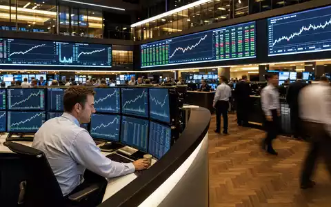 Adidas AG (DE000A1EWWW0) – Börsensaal-Editorial Frankfurt mit Händlern an Terminals und Consumer-Sektor-Charts - Foto: THN