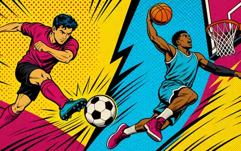 Adidas AG (DE000A1EWWW0) – Pop-Art-Comic mit stilisiertem Fußballer und Basketballer im Lichtenstein-Stil - Foto: THN