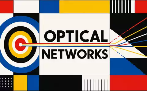 Adtran Networks SE DE000A14U784 – Bauhaus-Geometrie-Poster OPTICAL NETWORKS in fetten Primärfarben mit Kreisen und Linien - Foto: THN