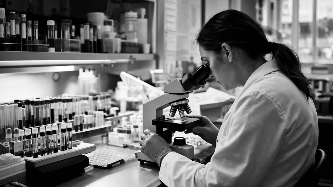 SW-Reportage Blutlabor Mikroskop Abbott Laboratories US0028241000