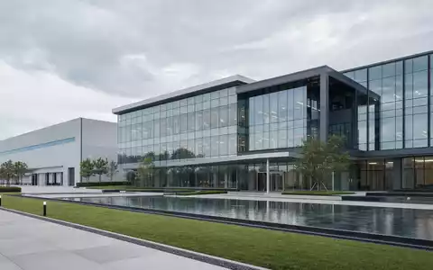 A.O. Smith Corp. Hauptsitz als modernes Architektur Render mit Firmencampus und Industriegelaende ISIN US0003711006 - Foto: THN