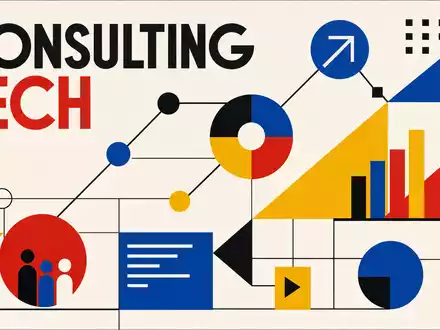 Accenture plc IE00B4BNMY34 Bauhaus Poster mit CONSULTING TECH Schrift und geometrischen Formen - Foto: THN