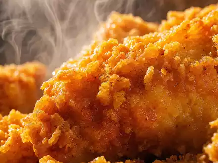 Makroaufnahme knuspriger frittierter Panade veranschaulicht Kerngeschäft von Yum! Brands Inc. mit ISIN US9884981013 anschaulich - Foto: THN