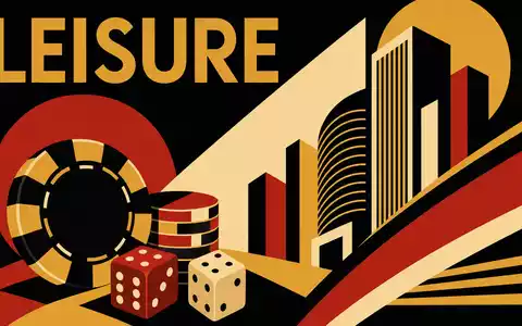 Wynn Resorts Ltd (US9831341030) symbolisiert die Freizeitbranche in einem geometrischen Bauhaus-Poster mit Sektor-Begriff - Foto: THN