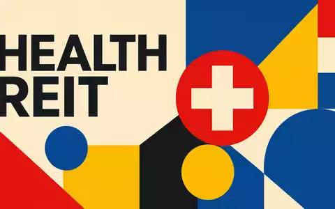 Primary Health Properties PLC (GB00BYRJ5J14) gehört zum REIT-Sektor, abstrahiert als geometrisches Bauhaus-Poster - Foto: THN