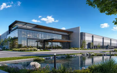 Games Workshop Group PLC (ISIN GB0003718474) modernes Firmengebäude mit Glasfassade als professionelles Architektur-Render visualisiert - Foto: THN