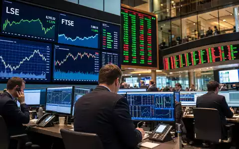 Börsen-Editorial mit LSE- und FTSE-Charts zeigt das Handelsumfeld von Virgin Money UK PLC (ISIN GB00BD6GN030) - Foto: THN