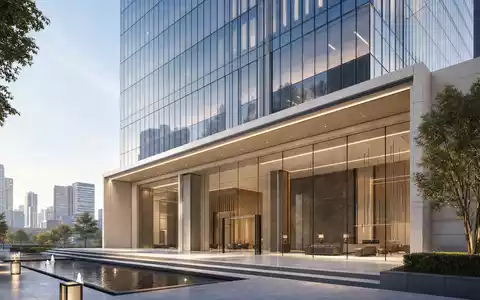 Ackermans & van Haaren N.V. (BE0003764755) zeigt glÀserne Firmenzentrale als architektonisches Render mit klaren Linien - Foto: THN