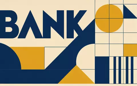 Northern Trust Corp., ISIN US6658591044, als Bauhaus-Poster mit geometrischen Formen und dem Wort BANK dargestellt - Foto: THN