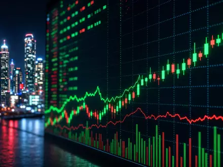 Northern Trust Corp., ISIN US6658591044, visualisiert im NASDAQ-Börsen-Editorial-Stil mit Kursdiagrammen und Stadtlichtern - Foto: THN