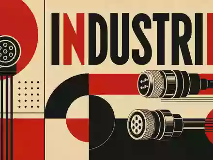 Norma Group DE000A1H8BV3 als Bauhaus-Poster mit geometrischen Formen und dem Schriftzug INDUSTRIE gestaltet - Foto: THN