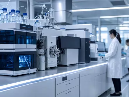 Waters Corporation (ISIN US9418481035) zeigt moderne Analysengeräte für Chromatographie und Massenspektrometrie im Labor - Foto: THN