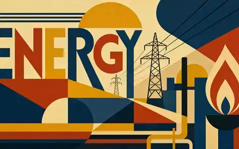 WEC Energy Group (ISIN US92939U1060) symbolisiert den Energiesektor als geometrisches Bauhaus-Poster mit Schriftzug ENERGY - Foto: THN