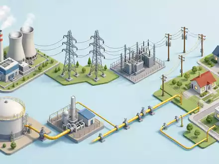 WEC Energy Group (ISIN US92939U1060) deckt die Wertschöpfungskette von Erzeugung bis Verteilung isometrisch dargestellt - Foto: THN