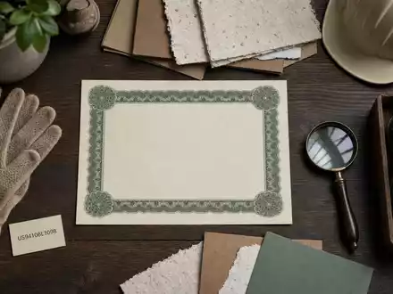 Das Flatlay-Arrangement mit ISIN-Karte US94106L1098 symbolisiert eine Investition in die Aktie von Waste Management - Foto: THN