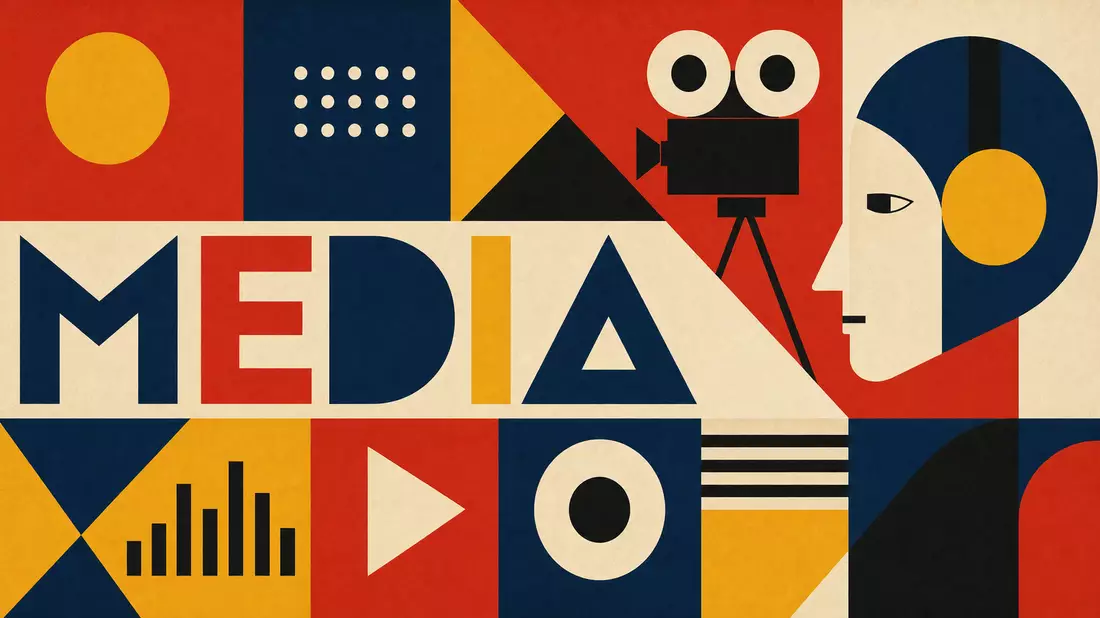 Bauhaus-Poster mit Kamera-Motiv, Sektorbild zu Warner Bros. Disc. US9344231041
