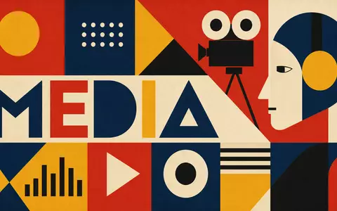 Bauhaus-Poster mit geometrischen Formen steht für die Branche von Warner Bros. Disc., ISIN US9344231041 - Foto: THN