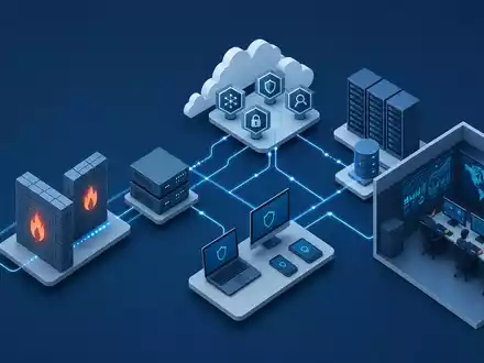 Fortinet Inc. isometrische Wert Schöpfungs Kette der Cyber Sicherheit von Firewall bis SOC US34959E1091 - Foto: THN