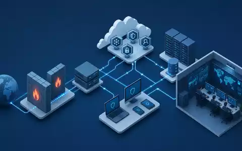 Fortinet Inc. isometrische Wert Schöpfungs Kette der Cyber Sicherheit von Firewall bis SOC US34959E1091 - Foto: THN