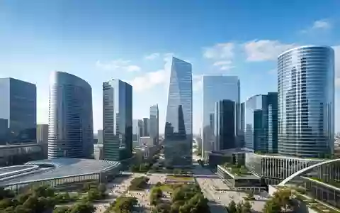 Architektur-Render der La-Défense-Skyline zeigt Bürotürme im Umfeld von AXA S.A. (FR0000120628) in Paris - Foto: THN