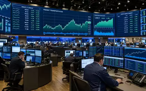 CSX Corp. Börsen-Editorial zeigt NASDAQ-Tradingfloor mit Schienenverkehr-Sektor-Charts und Händlern, ISIN US1264081035 Aktienhandel - Foto: THN