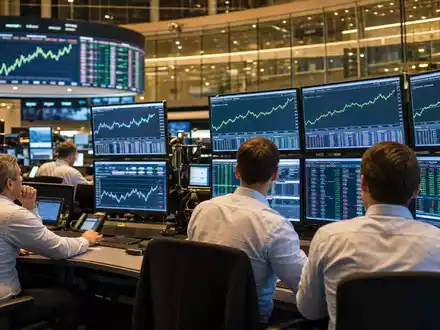 Covestro AG Aktie DE0006062144 DAX Xetra Börsen-Editorial Frankfurter Handelsparkett Chemie-Sektorcharts auf Handelsmonitoren - Foto: THN