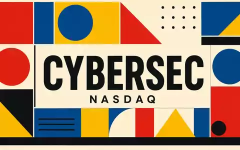 CrowdStrike Holdings Sektor US22788C1053 als geometrisches Bauhaus-Poster mit CYBERSEC und NASDAQ in Primärfarben - Foto: THN