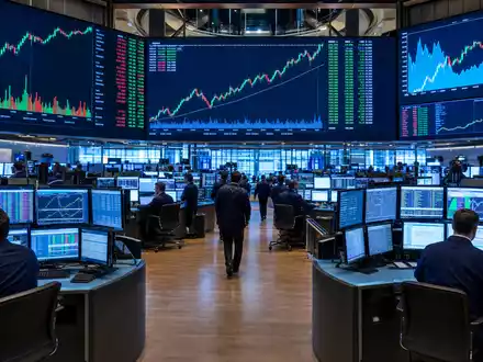 CrowdStrike Holdings Aktie US22788C1053 auf dem NASDAQ-Börsenparkett mit Technologiecharts und Händlern im Blickfeld - Foto: THN
