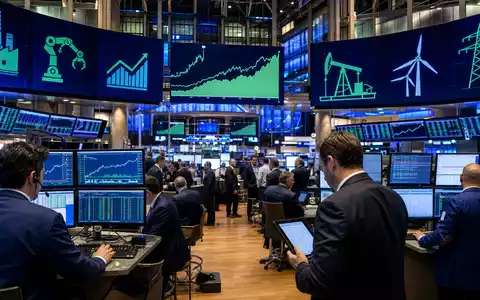 Boersen-Editorial zeigt Handelssaal mit Kurscharts, thematisch verbunden mit Spie SA, ISIN FR0012757854, gelistet im Industriedienstleistungssektor - Foto: THN