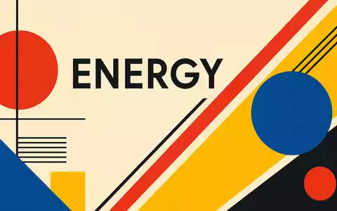 Geometrisches Bauhaus-Poster mit dem Wort ENERGY verweist stilistisch auf den Energiesektor von Nexans S.A. FR0000044448 - Foto: THN