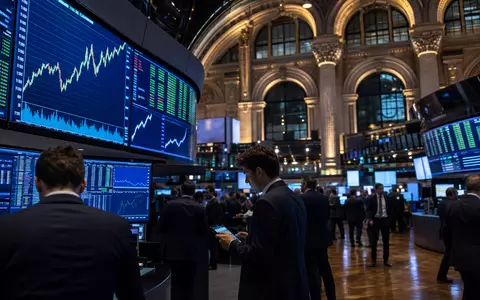 Elis SA FR0010585832 im Börsen-Editorial mit Trading-Floor, Kursbildschirmen und aufsteigenden Charts in Paris - Foto: THN