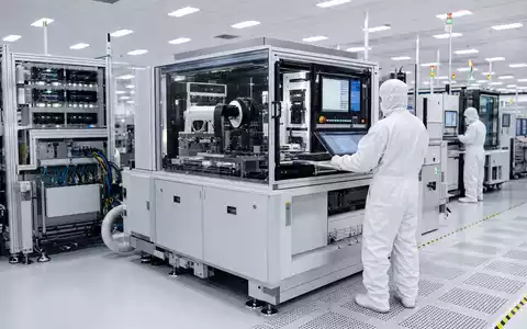 Fotorealistische Fabrikhalle mit Testsystemen zeigt Teradyne Inc. US8807701029 aus der Halbleiter-Testequipment-Branche eindrucksvoll - Foto: THN