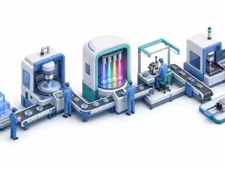 Jenoptik AG DE0006229107 isometrische Darstellung der Photonik Wertschöpfungskette von Glas bis Modul - Foto: THN