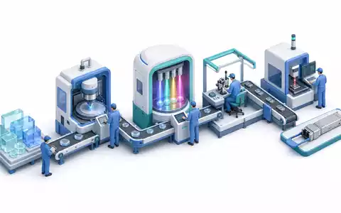 Jenoptik AG DE0006229107 isometrische Darstellung der Photonik Wertschöpfungskette von Glas bis Modul - Foto: THN