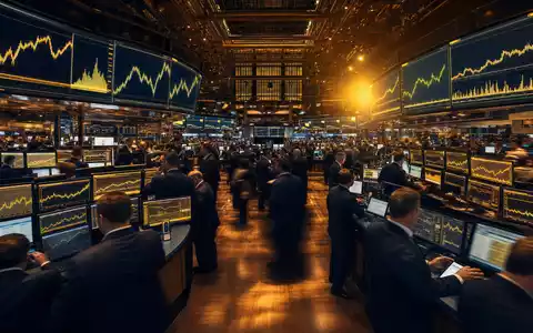 Iron Mountain NYSE Börsensaal US46284V1017 mit Händlern vor REIT Kurven auf hellen leuchtenden Monitorwänden - Foto: THN