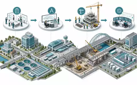 Jacobs Solutions isometrische Wertschöpfungskette zeigt komplette Infrastruktur von der Planung bis zum Betrieb, ISIN US4698141098 - Foto: THN