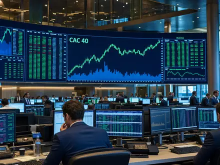 Alstom S.A. (FR0010220475) notiert im CAC 40, editorial dargestellt am Trading-Floor der Euronext Paris - Foto: THN