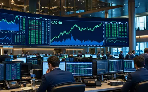 Alstom S.A. (FR0010220475) notiert im CAC 40, editorial dargestellt am Trading-Floor der Euronext Paris - Foto: THN