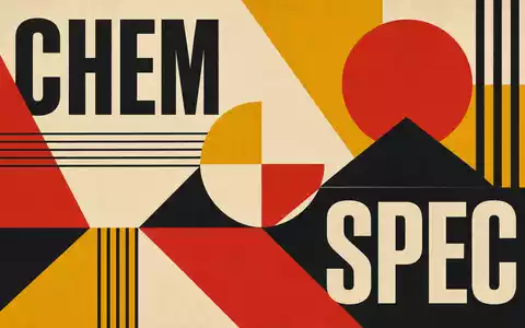 Bauhaus-Poster mit Sektor-Kürzeln CHEM und SPEC steht geometrisch abstrahiert für Arkema S.A. FR0010313833 - Foto: THN