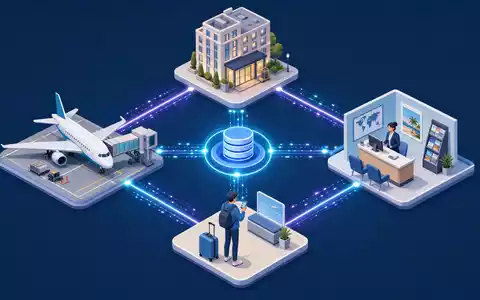Amadeus IT Group ES0109067019 isometric 3D GDS network airline hotel travel agency passenger nodes - Foto: THN