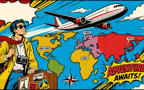 Amadeus IT Group ES0109067019 pop art comic retro world traveler airplane colorful world map - Foto: THN