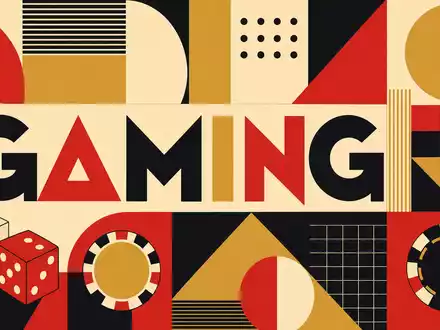 Geometrisches Bauhaus-Poster mit dem Wort GAMING symbolisiert den Sektor von Las Vegas Sands, ISIN US51669R1077 - Foto: THN
