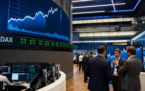 LEG Immobilien SE (DE000LEG1110) notiert im MDAX, symbolisiert durch die belebte Handelsfläche der Frankfurter Börse - Foto: THN