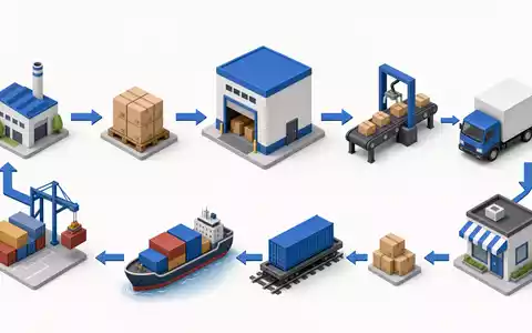 Isometrisches 3D-Diagramm visualisiert Lieferkette für Tritax Big Box REIT plc, ISIN GB0008847096, klar dargestellt - Foto: THN