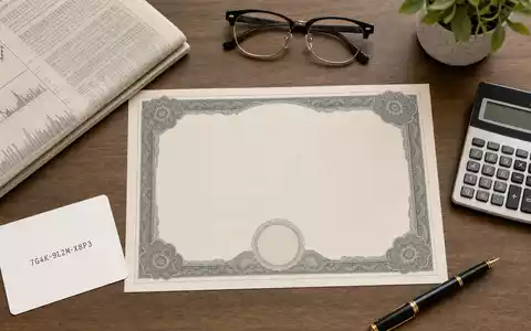 IG Group Holdings plc, ISIN GB0004726096, stilvolles Flatlay-Arrangement zeigt Aktienzertifikat, ISIN-Karte und Finanz-Utensilien - Foto: THN