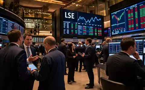 IG Group Holdings plc, ISIN GB0004726096, editorielles Foto zeigt Handelsraum der Börse mit Finanzcharts - Foto: THN