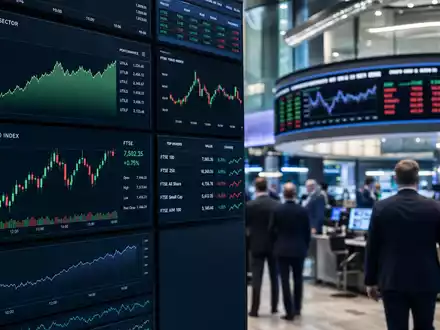 Börsen-Editorial zeigt Handel der Aktie von National Grid plc, ISIN GB00BDR05C01, an der Londoner Börse - Foto: THN