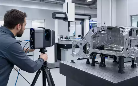 Hexagon AB (SE0015961909) entwickelt hochpräzise 3D-Laserscanner für industrielle Qualitätssicherung und moderne Fertigungsmesstechnik weltweit heute - Foto: THN