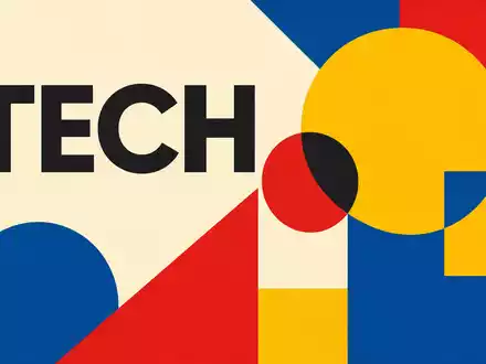Hexagon AB (SE0015961909) steht für Industrietechnologie, hier abstrahiert als geometrisches Bauhaus-Poster mit dem Kürzel TECH - Foto: THN